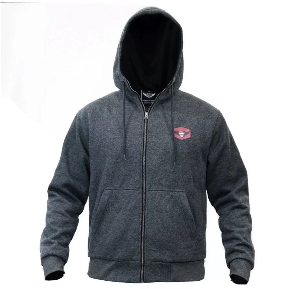 GREAT BIKERS GEAR - Kevlar Lined Motorcycle Hoodie Plus Pad Inserts
